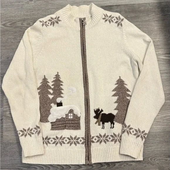 Christopher and Banks Women’s Full - Zip Cardigan Sweater. Size Medium - Picture 1 of 7